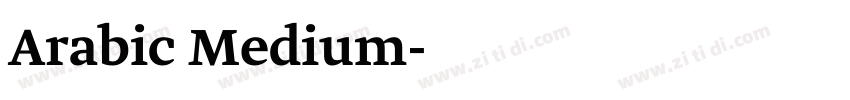 Arabic Medium字体转换